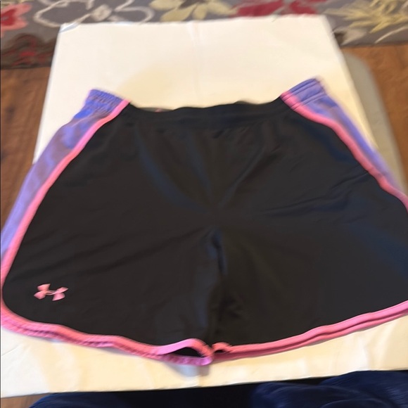 Under Armour Black and Pink Athletic Shorts Lightweight Performance - Picture 1 of 4